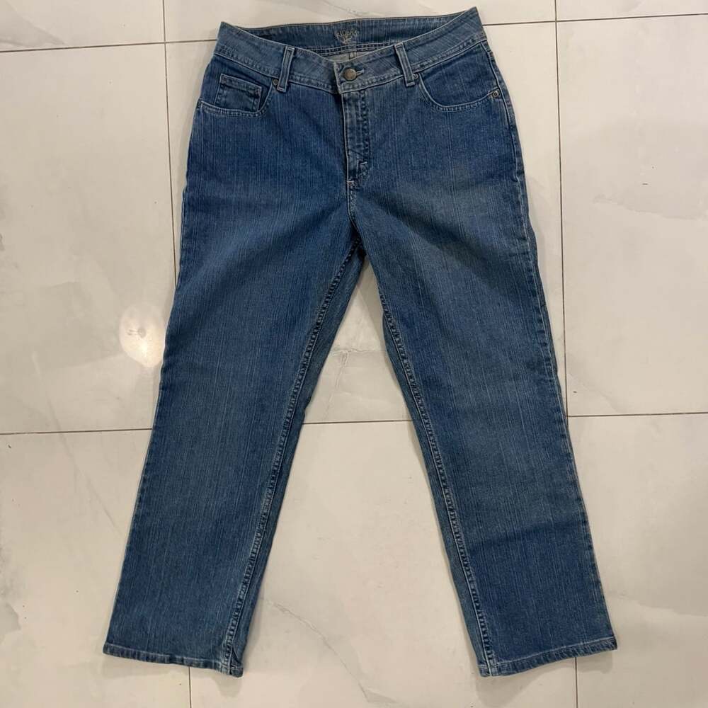 Beautiful Riders by Lee Women's Blue Stretch Medium Wash High Rise Straight Leg
